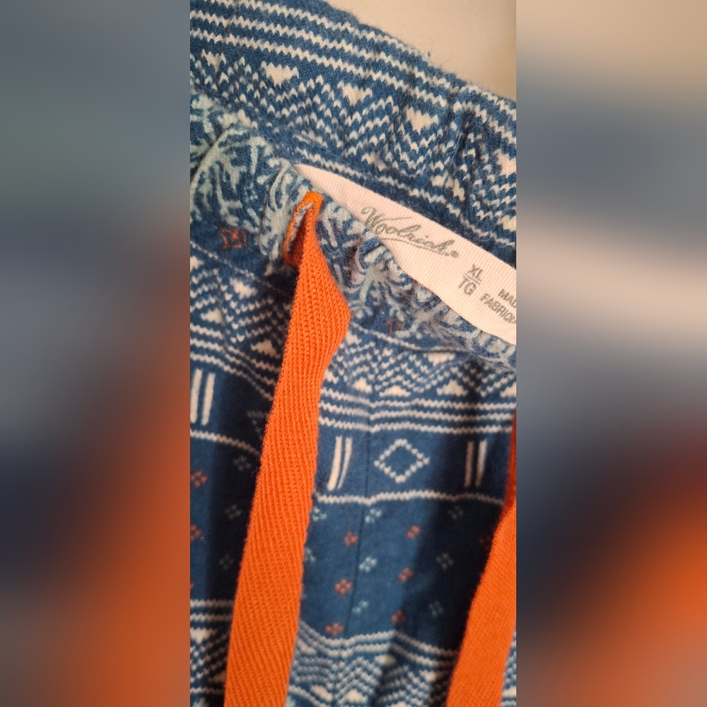 Woolrich Snow Blue Patterned Women's Pajama Set Sz XL Winter Longwear Xmas Basic - Picture 13 of 14